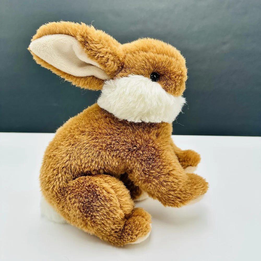 Vintage 90s GUND Bunny Woodland Forest 10” Stuffed Plush Brown Rabbit Easter